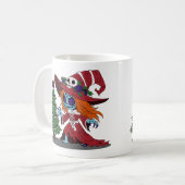 Niedliche Weihnachtshexe Kaffeetasse (Vorderseite Links)
