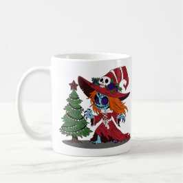 Niedliche Weihnachtshexe Kaffeetasse