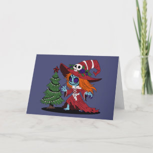Niedliche Weihnachtshexe Karte