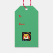 Niedliche Weihnachtshunde Geschenkanhänger (Rückseite)