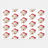 Niedliche Weihnachtshunde Musterurlaub Geschenkpapier Set (Vorderseite 2)