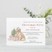 Niedliche Weihnachtshunde Party Einladung (Stehend Vorderseite)