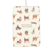 Niedliche Weihnachtshunde Pattern Air Freshener Autolufterfrischer (Vorderseite)