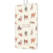 Niedliche Weihnachtshunde Pattern Air Freshener Autolufterfrischer (Links)