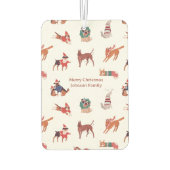 Niedliche Weihnachtshunde Pattern Air Freshener Autolufterfrischer (Rückseite)