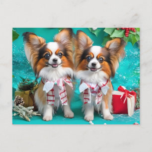 Niedliche Weihnachtshunde Weihnachtszeit Postkarte