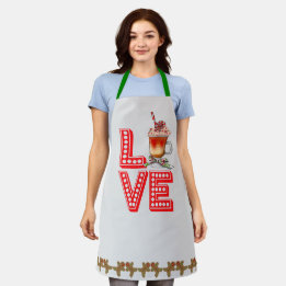 Niedliche Weihnachtskaffee Lebkuchen Liebe Schürze