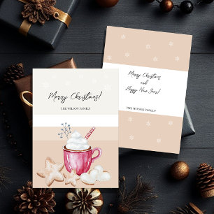 Niedliche Weihnachtskakao und Kekse Wasserfarbe