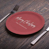 Niedliche Weihnachtskalligraphie Pappteller