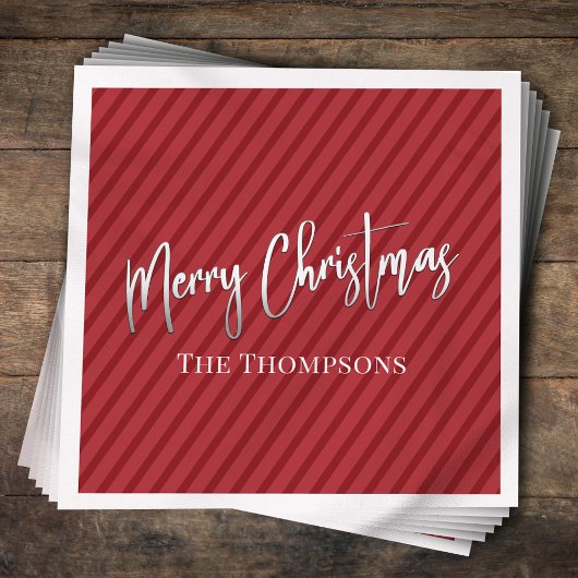 Niedliche Weihnachtskalligraphie Serviette