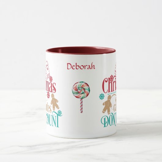 Niedliche Weihnachtskalorien zählen nicht Cookie Tasse (Zentrum)