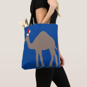 Niedliche Weihnachtskamel Gemusterte Doppelseitens Tasche (Von Nahem)