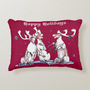 Niedliche Weihnachtskaribik Dekokissen