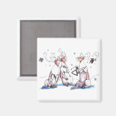 Niedliche Weihnachtskaribik Magnet (Vorderseite/Rückseite)