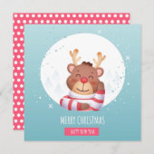 Niedliche Weihnachtskarte (Vorne/Hinten)