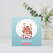 Niedliche Weihnachtskarte (Stehend Vorderseite)