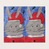 Niedliche Weihnachtskarte (Außenseite Aufgefaltet)