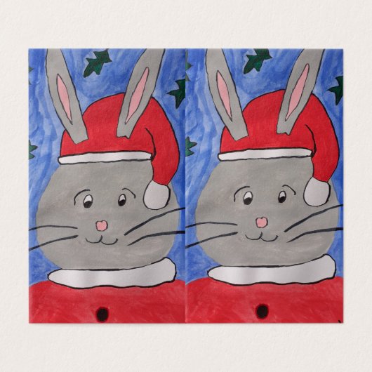 Niedliche Weihnachtskarte (Außenseite Aufgefaltet)