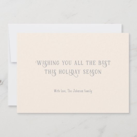 Niedliche Weihnachtskarte Ankündigung (Rückseite)