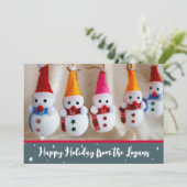 Niedliche Weihnachtskarte anpassen Feiertagskarte (Stehend Vorderseite)