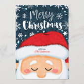 Niedliche Weihnachtskarte des Weihnachtsmanns Feiertagskarte (Vorderseite)