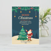 Niedliche Weihnachtskarte Einladung (Stehend Vorderseite)