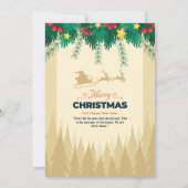 Niedliche Weihnachtskarte Einladung (Rückseite)