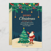 Niedliche Weihnachtskarte Einladung (Vorne/Hinten)