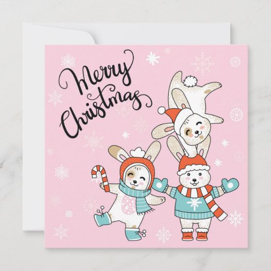 Niedliche Weihnachtskarte Feiertagskarte (Vorderseite)