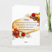 Niedliche Weihnachtskarte Feiertagskarte (Rückseite)