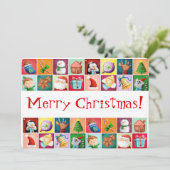 Niedliche Weihnachtskarte Feiertagskarte (Stehend Vorderseite)