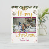 Niedliche Weihnachtskarte Feiertagskarte (Stehend Vorderseite)