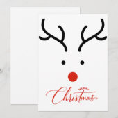 Niedliche Weihnachtskarte Feiertagskarte (Vorne/Hinten)