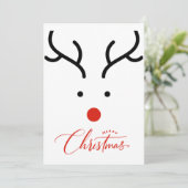 Niedliche Weihnachtskarte Feiertagskarte (Stehend Vorderseite)