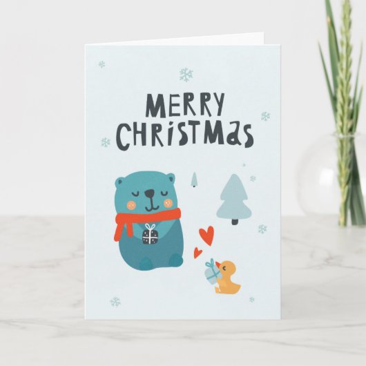 Niedliche Weihnachtskarte Feiertagskarte (Vorderseite)