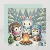 Niedliche Weihnachtskarte Feiertagskarte (Vorne/Hinten)