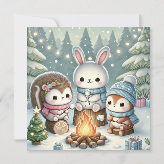 Niedliche Weihnachtskarte Feiertagskarte (Vorderseite)