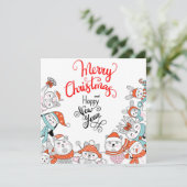 Niedliche Weihnachtskarte Feiertagskarte (Stehend Vorderseite)