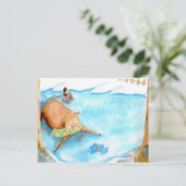 Niedliche Weihnachtskarte Feiertagspostkarte (Stehend Vorderseite)