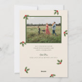 Niedliche Weihnachtskarte Foto Feiertagskarte (Rückseite)