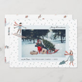 Niedliche Weihnachtskarte Foto Feiertagskarte (Vorne/Hinten)