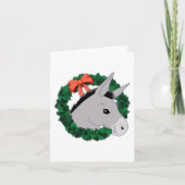 Niedliche Weihnachtskarte für den Donkey Feiertagskarte (Vorderseite)