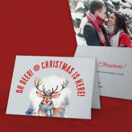 Niedliche Weihnachtskarte für den Winterurlaub der Feiertagskarte