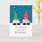 Niedliche Weihnachtskarte Gnome Karte (Gelbe Blume)