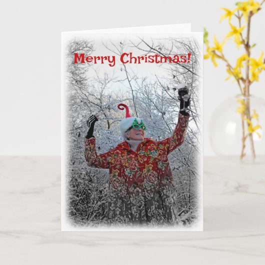 Niedliche Weihnachtskarte Karte (Gelbe Blume)