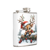 Niedliche Weihnachtskarte mit Ornamenten Flachmann (Rechts)