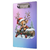 Niedliche Weihnachtskarte mit Ornamenten Klemmbrett (Links)