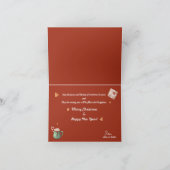 Niedliche Weihnachtskarte mit Süßspeise Feiertagskarte (Innenseite)