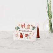 Niedliche Weihnachtskarte mit Süßspeise Feiertagskarte (Vorderseite)