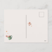 Niedliche Weihnachtskarte mit Süßspeise Feiertagspostkarte (Rückseite)